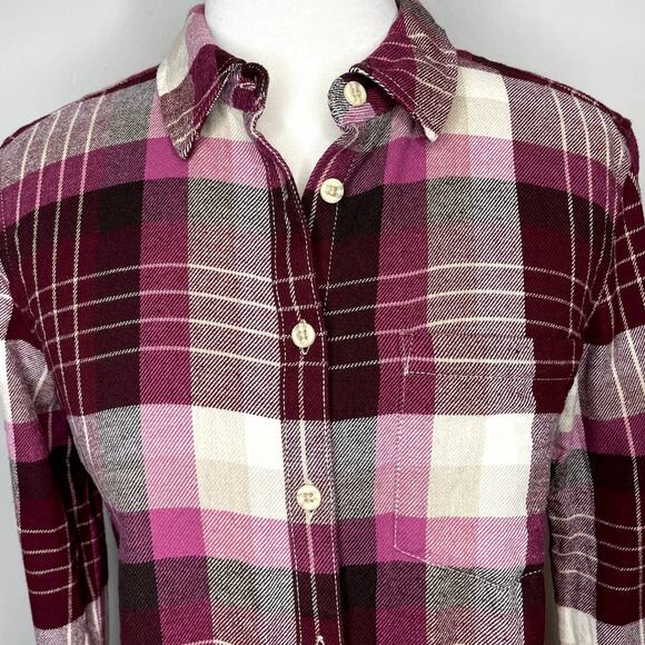 GH Bass Size S Button Up Shirt Flannel Plaid Top Fall Gorp Cabincore Outdoors - Picture 4 of 13